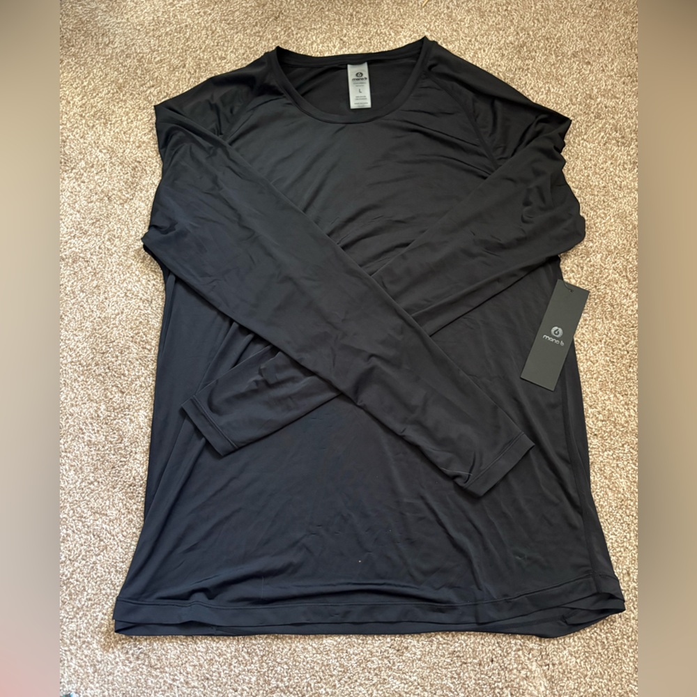 Mono B Black Long Sleeve Top
